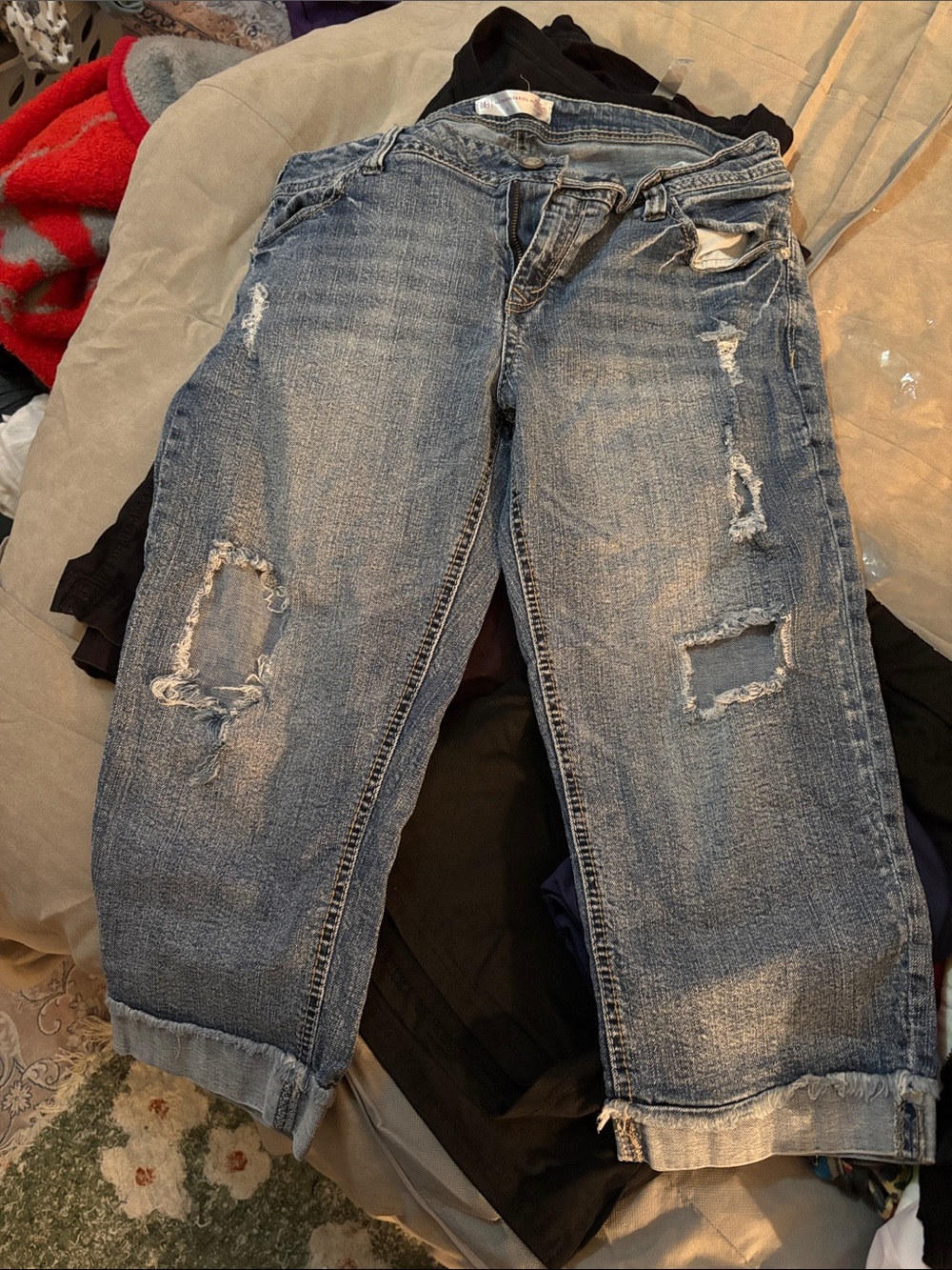 No Boundaries Light Blue Denim Jeans with Pink Label